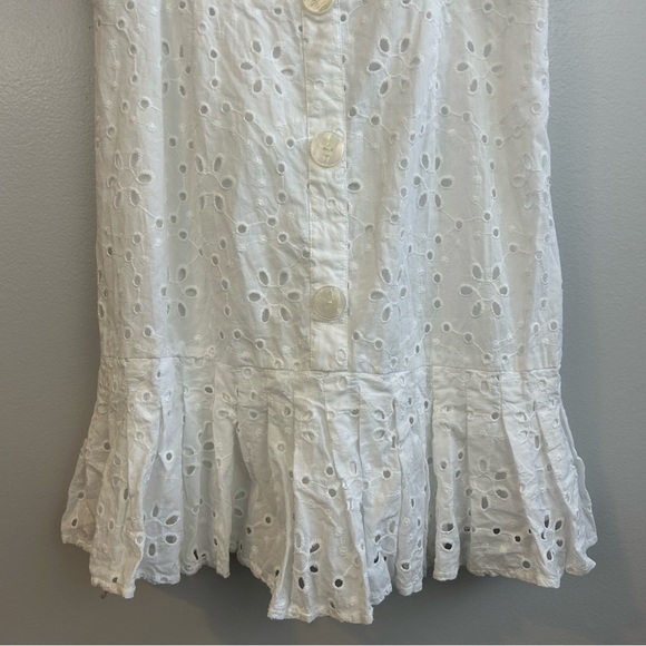 Alexis for Target White Eyelet Ruffle Sleeveless Mini Dress Size Small - Picture 7 of 12